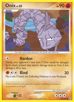 Onix - 69/100 - Common NM, English Pokemon Stormfront - Image 1
