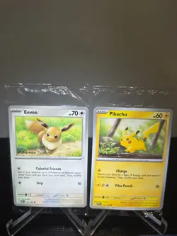 Pokemon TCG Pikachu & Eevee Pokemon Together Stamp Sealed Promo - Image 1