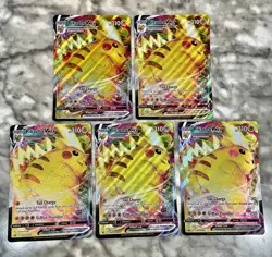 Pikachu VMAX SWSH286 Holo Jumbo Lot Of 5 Pokemon TCG - Image 1