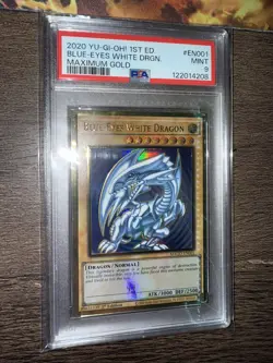 Blue-Eyes White Dragon MAGO-EN001 Maximum Gold 1st Edition Yugioh PSA 9 - Image 1