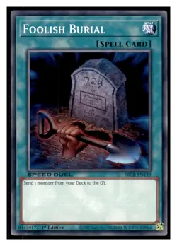 Yugioh Foolish Burial #SBCB-EN139 Speed Duel: Battle City Box LP - Image 1