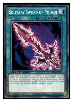Yugioh Solitary Sword of Poison #SBCB-EN078 Speed Duel: Battle City Box LP - Image 1