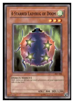 Yugioh 4-Starred Ladybug of Doom #PSV-088 Pharaoh's Servant LP - Image 1