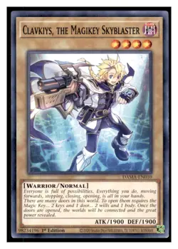 Yugioh Clavkiys, the Magikey Skyblaster #DAMA-EN010 Dawn of Majesty LP - Image 1