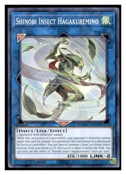 Yugioh Shinobi Insect Hagakuremino #DAMA-EN096 Dawn of Majesty LP - Image 1