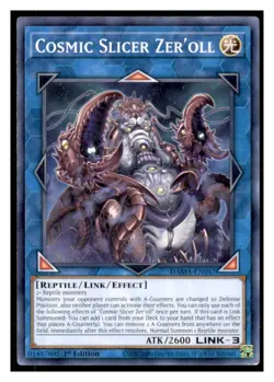 Yugioh Cosmic Slicer Zer'oll #DAMA-EN047 Dawn of Majesty LP - Image 1
