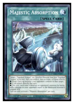 Yugioh Majestic Absorption #DAMA-EN052 Dawn of Majesty LP - Image 1