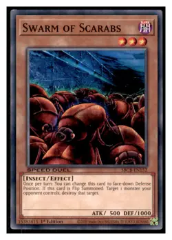 Yugioh Swarm of Scarabs #SBCB-EN152 Speed Duel: Battle City Box LP - Image 1