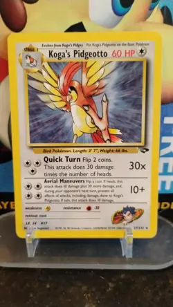 KOGA'S PIDGEOTTO Gym Heroes Series POKEMON Non-Holo 2000 Trading Card 27/132 - Image 1
