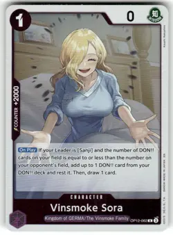 One Piece Card Game Legacy of the Master OP12-062 Vinsmoke Sora R Near Mint Foil - Image 1