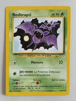 Carte pokemon FRANCAIS Nosferapti (NR 59) Neo Revelation [PLAYED] 19.07.2025A - Image 1