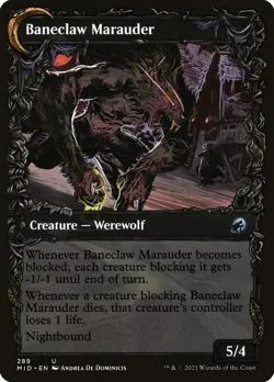 Baneblade Scoundrel (Showcase) #289 (NM) Midnight Hunt MID Magic MTG - Image 2