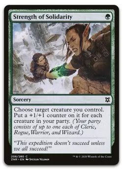 Strength of Solidarity #206 (LP) Zendikar Rising ZNR Magic MTG - Image 1