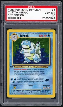 PSA 10 Turtok Blastoise Holo 1st Edition 1999 Pokemon Base Set German - Image 1
