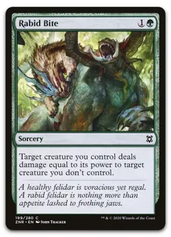 Rabid Bite #199 (LP) Zendikar Rising ZNR Magic MTG - Image 1