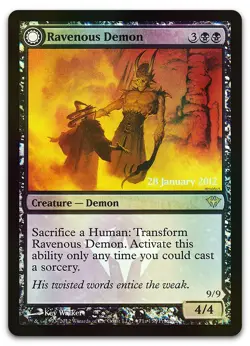 Ravenous Demon #71 (Foil) (NM) Prerelease Cards PRE Magic MTG - Image 1