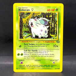 1999 POKEMON FOSSIL NIDORAN 57/64 (MP) COMMON - Image 1