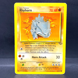 1999 POKEMON FOSSIL RHYHORN 61/64 (MP) COMMON - Image 1
