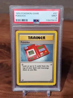 1999 POKEMON GAME BASE SET #87 POKEDEX PSA 9 MINT - Image 1