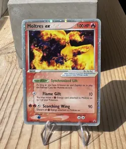 Moltres ex 031 Nintendo Ultra Rare Holo EX Collector Tin Window Pokemon Card MP - Image 1