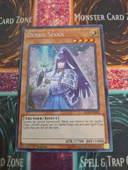 Yugioh Denko Sekka BLLR-EN052 Secret Rare 1st Edition Near Mint - Image 1