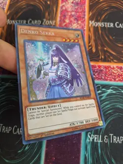 Yugioh Denko Sekka BLLR-EN052 Secret Rare 1st Edition Near Mint - Image 2