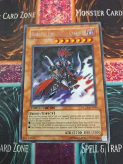 Yugioh Gorz the Emissary of Darkness DLG1-EN000 Secret Rare Limited LP - Image 1