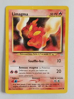 Carte pokemon FRANCAIS Limagma (NR 53) Neo Revelation [PLAYED] 19.07.2025B - Image 1