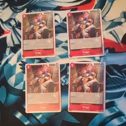 One Piece Card Game Buggy OP03-008 Uncommon 4X NM Condition - Image 1