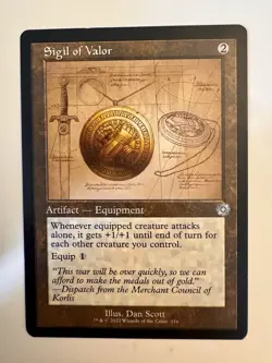 MTG Sigil of Valor Retro Frame Schematic #116 Brothers' War BRO Magic Card - Image 1