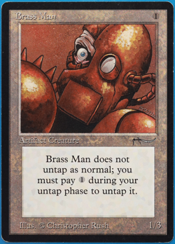 Brass Man Arabian Nights PLD Artifact Uncommon MAGIC CARD (ID# 500845) ABUGames - Image 1