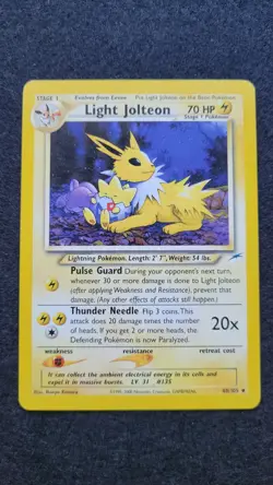 Light Jolteon 48/105 Neo Destiny Regular Pokemon Card - Image 1