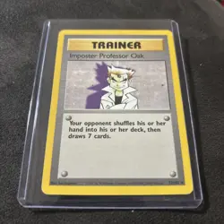Imposter Professor Oak 73/102 LP -Vintage Rare Pokemon Card- Base Set - Image 1