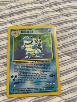 Pokemon TCG Blastoise Base Set Holo Unlimited Rare Card 2/102 MP Condition - Image 1