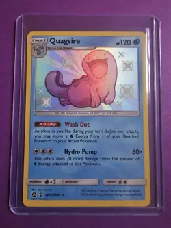 Pokemon TCG Quagsire Holo Shiny Rare Card SV10/SV94 Hidden Fates - Image 1