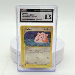 Pokemon TCG Clefairy 2002 Expedition 101/165 Graded CGC NM/Mint+ 8.5 Card - Image 1