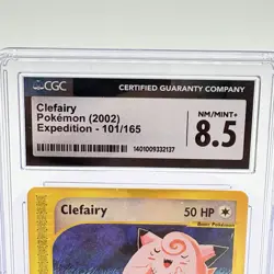 Pokemon TCG Clefairy 2002 Expedition 101/165 Graded CGC NM/Mint+ 8.5 Card - Image 4