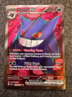 Pokemon Gengar EX Full Art TCG Temporal Forces 193/162 Card Near Mint Condition - Image 1