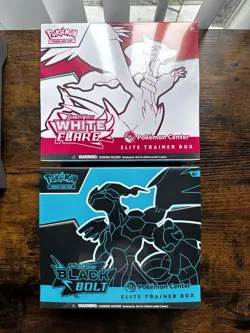 Black Bolt and White Flare Pokemon Center PC Elite Trainer Box ETB NO DENTS/RIPS - Image 1