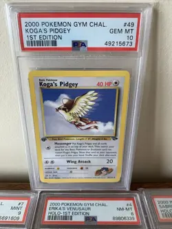 2000 POKEMON GYM CHALLENGE 1ST EDITION 49/132 KOGA'S PIDGEY PSA 10 *LOW POP - Image 1