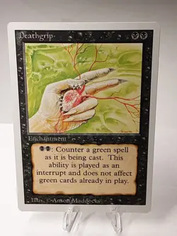 MTG - 3rd Edition - Revised - Deathgrip - Uncommon - LP+ NM - Image 1
