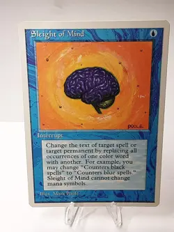 MTG - 4th Edition - Sleight of Mind - Rare - Lightly Played - Image 1