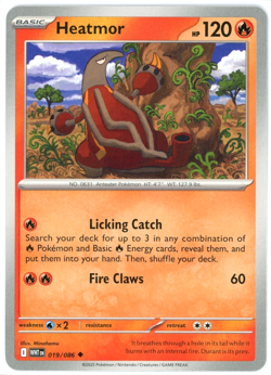 Heatmor - 019/086 - White Flare - NM/M - Pokemon TCG - English - Image 1