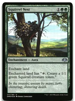 MTG Squirrel Nest FOIL U Dominaria Remastered 177 LP - Image 1