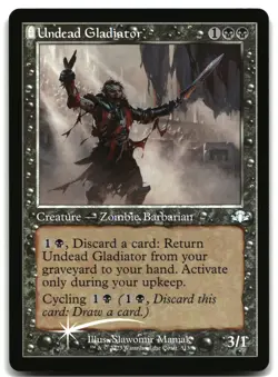 MTG Undead Gladiator (Retro Frame) FOIL U Dominaria Remastered 313 LP - Image 1