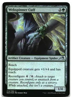 MTG Webspinner Cuff FOIL U Kamigawa: Neon Dynasty 214 LP - Image 1