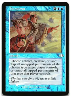 MTG Turnabout (Retro Frame) FOIL U Dominaria Remastered 295 LP - Image 1