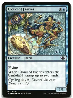 MTG Cloud of Faeries FOIL C Dominaria Remastered 43 LP - Image 1