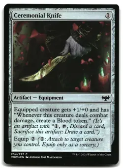 MTG Ceremonial Knife FOIL C Innistrad: Crimson Vow 254 LP - Image 1