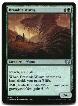 MTG Bramble Wurm FOIL U Innistrad: Crimson Vow 189 LP - Image 1